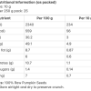 Pumpkin seeds nutrition info GUDGU Pumpkin Seeds 150g